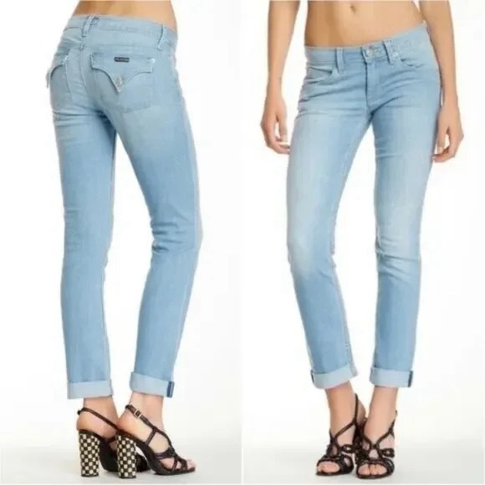 Hudson‎ Bacara Light Wash Straight Flood Cuff Jeans